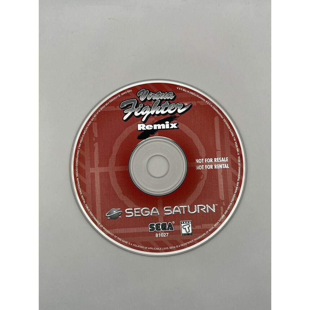 Virtua Fighter Remix- Sega Saturn Disc Only TESTED